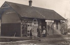 Missouri Maywood Q.O.&K.C. Railroad Depot Station RPPC Photo Postcard COPY picture
