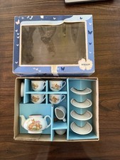 Vintage Roehler Porcelain  EASTER Child Tea Set 12-pc Germany -BEYOND CUTE picture