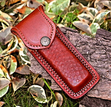 CUSTOM HANDMADE COW LEATHER SHEATH FOR 4