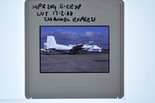 Handley Page Dart Herald G-CEXP Channel Express Luton Airport 1988 35mm Slide picture