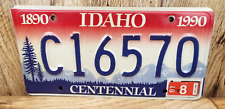 Idaho 1890- 1990 CentenniaL license plate  # C16570 FOREST/MOUNTAIN SCENE VG+ picture