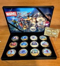 MASSIVE...Marvel  Avengers 12 Piece 24K Gold Plated Collectors Set...Last One... picture