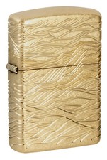 Zippo Luxury Waves Design Armor® Tumbled Brass Windproof Pocket Lighter, 46273 picture
