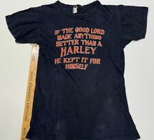 Vintage 1980s If The Good Lord Made Anything Better Than A Harley T Shirt picture