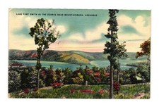 Vintage Lake Fort Smith Ozarks Postcard Near Mountainburg Arkansas picture