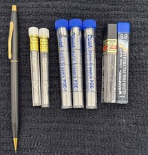 Vintage Mechanical Pencil Lot Cross Classic Black Pencil Pentel Refill picture