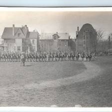 c1910s Northwestern Univ Evanston, IL Cavalry Mounted Soldiers Horses Photo WWI picture