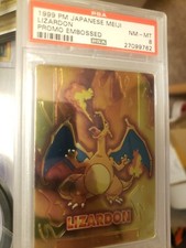 PSA 8 Charizard Meiji Embossed Lizardon 1999 Japanese promo Pokemon card picture