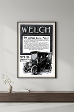 🚗 Welch Motor Car Co. (1906) Vintage Ad Poster - Hi-Res💎 Print - 200 GSM picture