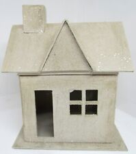Vintage Cardboard Glitter House, 6 X 7