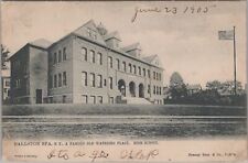 High School Ballston Spa New York 1905 RPO PM Tuck Postcard picture