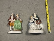 Vintage Occupied Japan Colonial Porcelain Figures Lot Of 2 picture