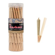 Pre Rolled cones 1 1/4 size Unbleached Rolling Papers W Filter Tips 100 Pack picture