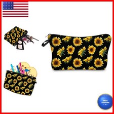 Deanfun Sunflower Flowers Waterproof Cosmetic Bag for Women 52355 picture
