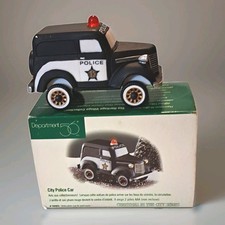 Department 56 Christmas in the City Police Car Ceramic Figurine Boxed picture