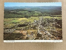 Postcard Forks WA Washington Aerial View Logging Town Olympic Peninsula Vintage picture