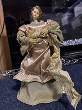 Vintage 1997 Enesco 11” Angel Figurine Victorian Style Pink Dress Missing Wings picture