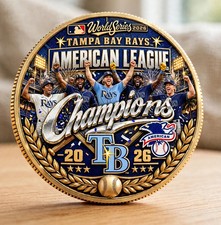 NEW Tampa Bay Rays 2026 ALCS Champions Challenge Coin Gold Commemorative Souveni picture