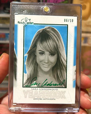 BenchWarmer Yearbook set 2014 Sara Underwood Auto #06/10 Green foil picture