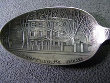 Excellent Sterling  Silver Henry Wadsworth Longfellow Home Souvenir Coffee Spoon picture