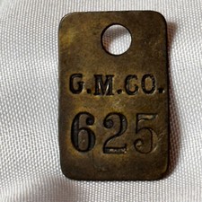 Vtg G.M. Co. Employee Chit Tool Check FOB #625 picture