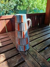 VTG Fratelli Fanciullacci ceramic vase, Italy, Midcentury, No. 8150, incised picture