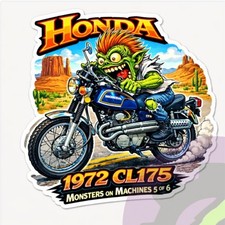 1972 Honda CL175 9x9cm Durable Die-Cut Vinyl Sticker Arizona Desert 5-6 picture