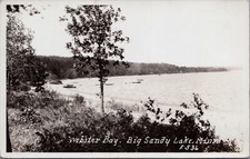 c1910 RPPC Webster Bay, Big Sandy Lake Minnesota Lake View picture