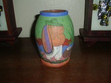 Vintage Mexican Motif Tlaquepaque Vase Made in Mexico picture