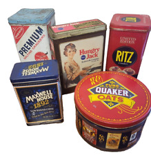 Vtg Assorted tins Nabisco Ritz Cracker & Premium Saltine Cracker tin see photos picture