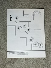 Stern BERZERK Original 1980 Video Arcade Game Instruction Repair Manual picture