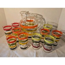 Vintage Arrow Striped Pitcher 9