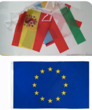 2 ITEMS: 1 EUROPEAN UNION FLAG (3X5 FT) + 1  EURO-2021 FLAGS ON A STRING $25 picture