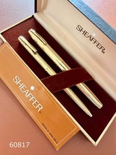 Vintage Sheaffer Imperial 797 Fountain Pen & Ball Point Pen Set 14K Fine Gold picture