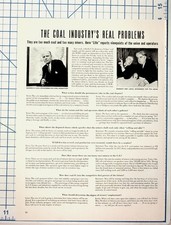 1940s Life Magazine Article Coal Industry Problems Union Operators Lewis picture