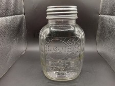 Vintage Sunshine Brand Coffee Jar Springfield MO Lion New Old Stk Ball Zinc Lid picture