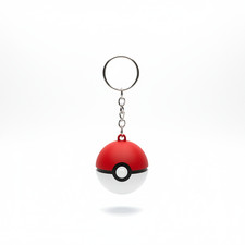 Pokeball 3D Printed Keychain Pokemon Fan Gift Collectible Keyring Accessory picture