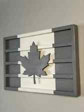 Canadian Flag Coin Holder Cottage Backyard Porch décor | Canada | Wood | Rust picture