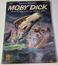 MOBY DICK Herman Melville (1956) Wonder Books Young Readers Illustrated Vintage picture