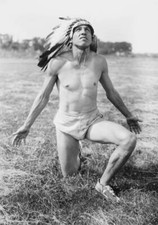 Indian Wilson Buster Charles Praying Speed Next Olympic Games - 1932 Old Photo picture