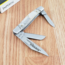 Imperial Schrade Large Stockman Pocket Knife Stainless Blades Celluloid Handle picture