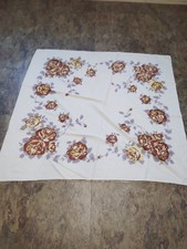 Vintage Flower Tablecloth 45 X 44 picture