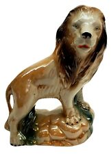 Ceramic Lusterware Lion Figurine Statue Made in Brazil Nice as pictured picture