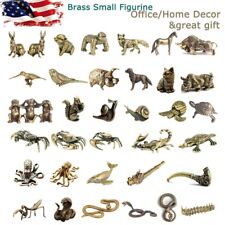 Small Brass Metal Figurine Statue Ornament Animal Figurines Home Decor Gift USA picture