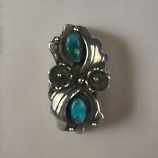 Vintage Native American Navajo Sterling Silver Navajo Turquoise Ring Size 7 picture