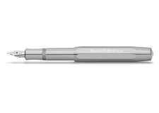 Kaweco AL Sport Raw Aluminum Fountain Pen Broad Nib Cartridge Filling 13 cm picture
