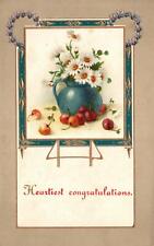 Vintage Postcard 1916 Heartiest Congratulations Sincere Greetings Card Letter picture