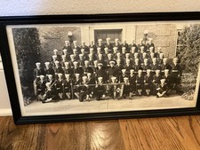 ￼ Antique Framed Photograph  Graduating NTS Norfolk Va. 1941 picture