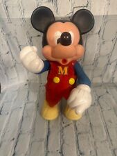 Vintage 1980s Mickey Mouse Figure 14” Arco Party Time Rare W/ Overalls picture