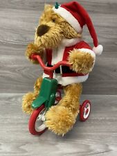 Christmas 1997 AVON Musical Cycling Santa Bear Plays Songs Rides Tricycle Works picture